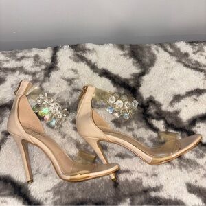 Elegant Crystal Embellished Heels
